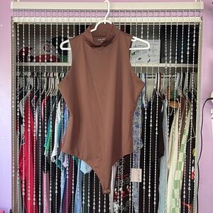 Brown Sleeveless Bodysuit